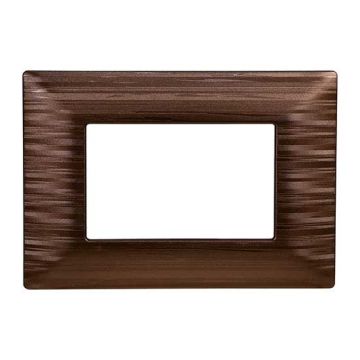 Compatible plate Bticino Matix 3 modules plastic Satin Bronze color