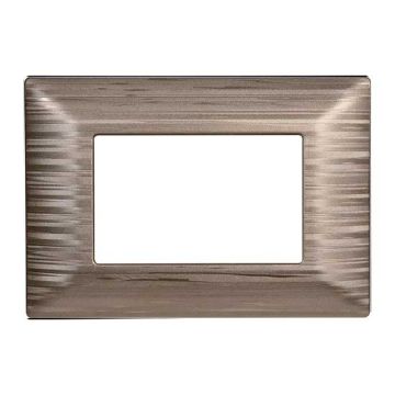 Compatible plate Bticino Matix 3 modules plastic Satin Gold color