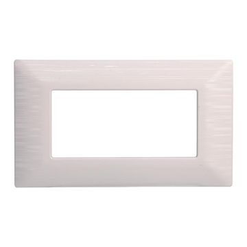Compatible plate Bticino Matix 4 modules plastic satin white color