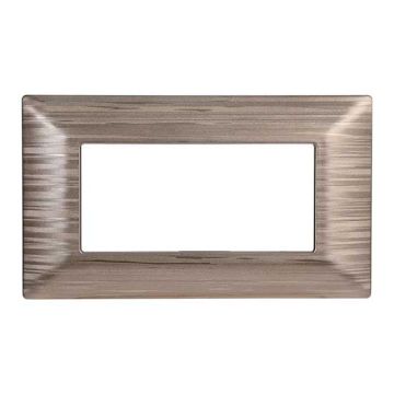 Compatible plate Bticino Matix 4 modules plastic satin gold color