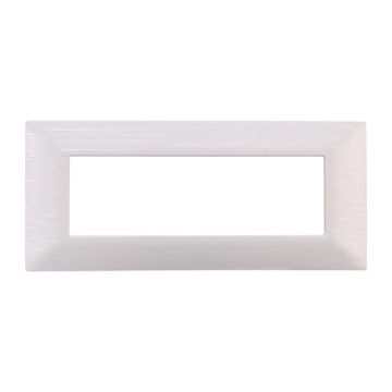 Compatible plate Bticino Matix 6 modules plastic satin white color