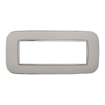 Compatible plate Bticino Axolute 6 modules plastic white Orbis serie Moon Ettroit AN91601