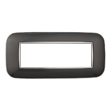 Compatible plate Bticino Axolute 6 modules plastic dark steel graphite Orbis serie Moon Ettroit AN91607