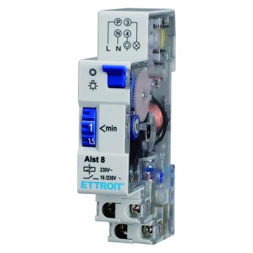 ETTROIT Mechanical Switch Timer for Staircase Lights 16A 230V for DIN Rail - ALST8