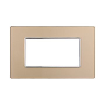 ETTROIT AN84411 4P Glass Plate Moon Series Gold Color Compatible with Bticino Axolute