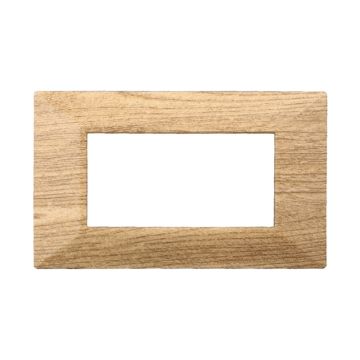 ETTROIT AN90405 4P Pyramid Plate MOON Series Dark Wood Color Compatible with Bticino Axolute