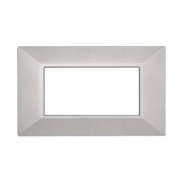 ETTROIT AN90406 4P Pyramid Plate Moon Series Silver Color Compatible with Bticino Axolute