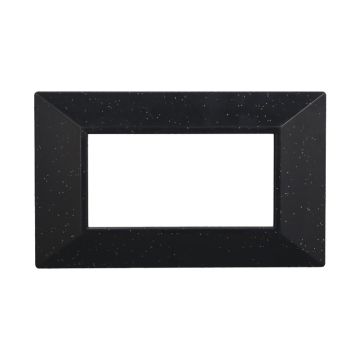 ETTROIT AN90424 4P Pyramid Plate MOON Series Color Bright Black Compatible with Bticino Axolute