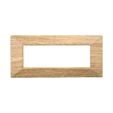 ETTROIT AN90605 6P Pyramid Plate Dark Wood Color Moon Series Compatible with Bticino Axolute