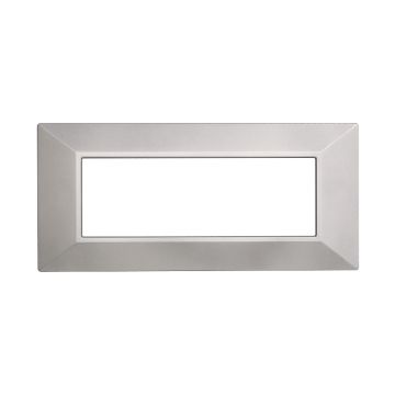 ETTROIT AN90606 Pyramid Plate Moon Series 6P Silver Color Compatible with Bticino Axolute