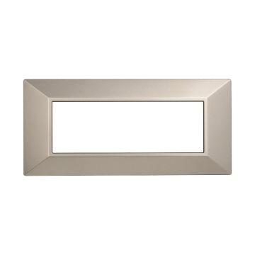 ETTROIT AN90608 6P Pyramid Plate Titanium Color Compatible with Bticino Axolute