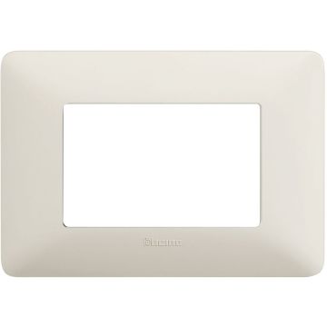 Bticino Matix - 3-module ash-coloured 3P plate