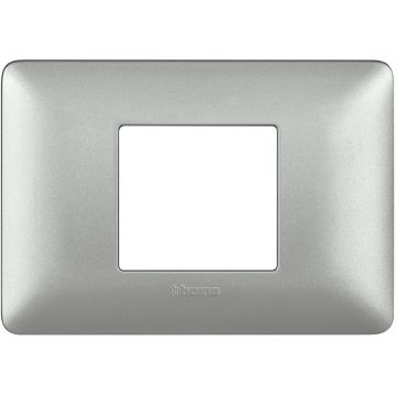 BTICINO matix - silver centered 2p plate AM4819MSL