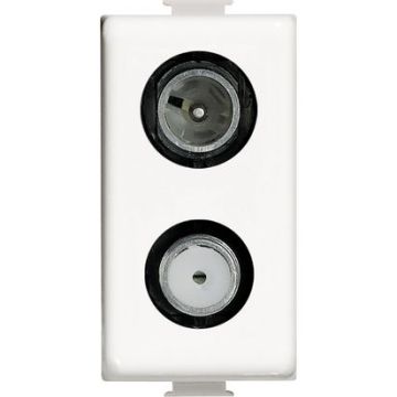 Bticino Matix - Direct demixed coaxial TV-SAT socket 1M white AM5214D