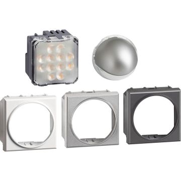 Bticino Axolute - 360° adjustable spot lamp H4360 colors white, Tech, anthracite - 2 modules