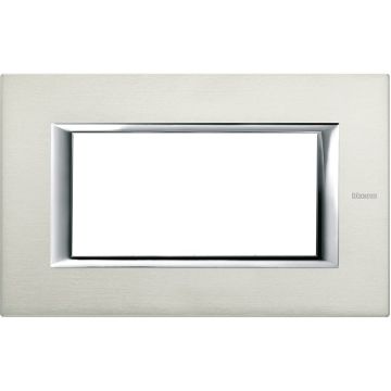 Bticino axolute - HA4804XC 4P 4-seater brushed aluminum plate