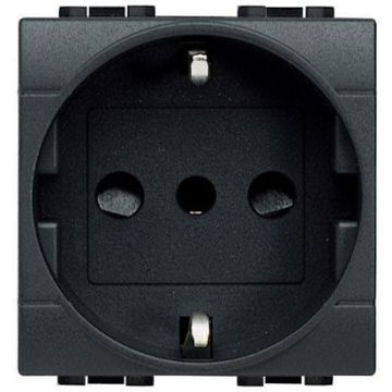 Bticino L4140 living international - German/Italian Schuko std socket P30 16A 250Vac anthracite