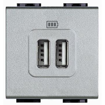 Bticino Living Light NT4285C2 LL - USB charger 2 tech sockets