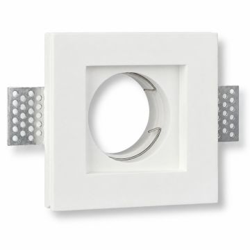 KOSOOM C1030F Slim Recessed Paintable Square Plaster Spotlight Holder GU10 MR16