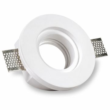 KOSOOM C1030Y Round Plaster Spotlight Holder Ø100mm Slim Recessed Paintable GU10 MR16