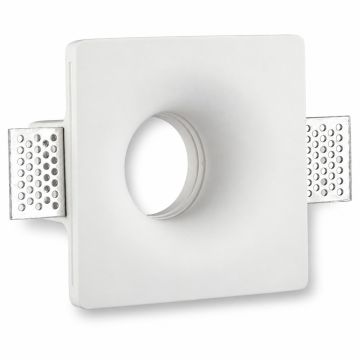 KOSOOM C1245F Paintable Square Recessed Plaster Spotlight Holder GU10 MR16