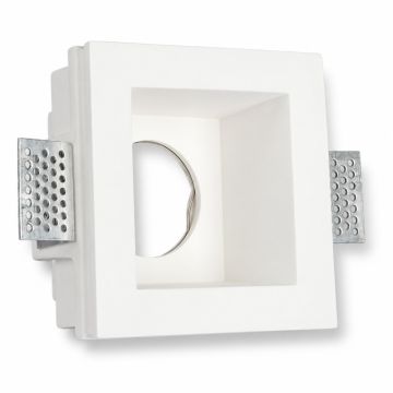 KOSOOM C1260F Paintable Square Recessed Plaster Spotlight Holder GU10 MR16