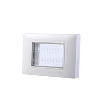 ETTROIT Plate with cover 3P IP55 hydrobox case compatible with Vimar Plana grey colour - EV2703