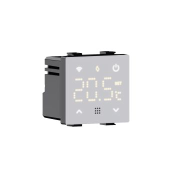 ETTROIT Built-in programmable thermostat 230V touch display compatible with MATIX support (2 modules) -
