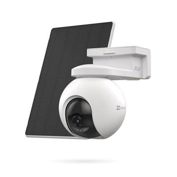 EZVIZ CS-HB8/SP Kit 4K PTZ Motorized Security Camera with 5W Solar Panel Wi-Fi Long Battery Life Smart AI Detection and Color Night Vision