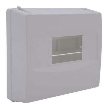 ETTROIT 8-module wall-mounted electrical switchboard IP40 white RAL 91682 without door - DB101035