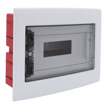 ETTROIT 12-module flush-mounted electrical switchboard with transparent smoked grey door IP40 - DB110912