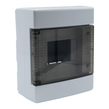 ETTROIT 5-module wall-mounted electrical switchboard IP40 white RAL 91682 with transparent smoked door - DB111905