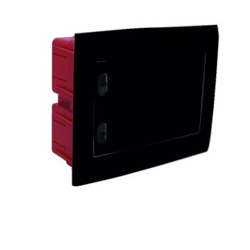 ETTROIT 8-module IP40 flush-mounted electrical switchboard with black blind door - DB112908B