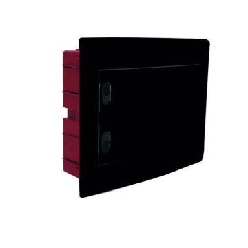 ETTROIT 12-module IP40 flush-mounted electrical switchboard with black blind door - DB112912B