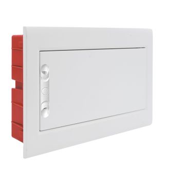 ETTROIT 18-module IP40 flush-mounted electrical switchboard with RAL 7030 grey blind door - DB112918