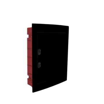 ETTROIT 24-module IP40 flush-mounted electrical switchboard with black blind door - DB112924B