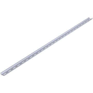 ETTROIT 1 meter perforated omega DIN rail 35 x 15 mm in galvanized steel - DB14987