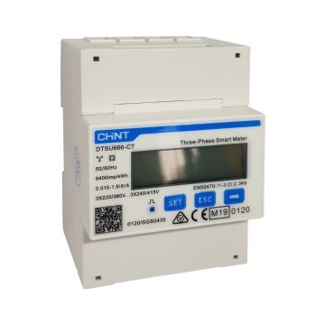 CHINT DTSU666 bidirectional meter with THREE-PHASE withdrawal and input data photovoltaic system energy meter DIN v-tac 11546