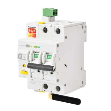 ETTROIT e-smart WIFI Circuit Breaker 2P 230V 16A 6Ka TUYA 3 DIN Modules - ESR3216