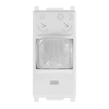 ETTROIT Motion Sensor 1 Module White with Time/Lux Adjustment Compatible with Vimar Plana – SKU EV1800