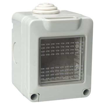 ETTROIT Enclosure With Lid 2 Places 2P IP55 Cassette Compatible With Vimar Plana - EV2602