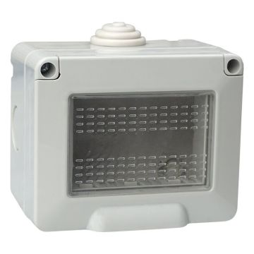 ETTROIT Enclosure With Lid 3 Places 3P IP55 Cassette Compatible With Vimar Plana - EV2603