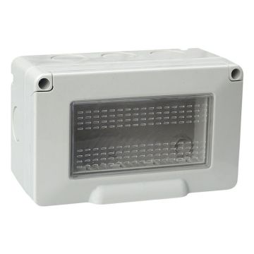 ETTROIT Enclosure with lid 4 places 4P IP55 box Compatible with Vimar Plana - EV2604