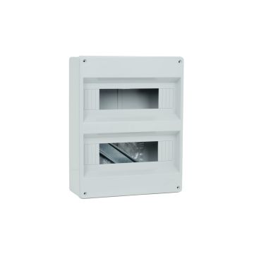 Wall-mounted switchboard 12/24 modules without door gray RAL 7035 280x345x105mm IP40 FAEG - FG14124