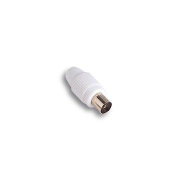FANTON TV coaxial plug Ø 9.5 mm straight connection for cables up to 7 mm in diameter
