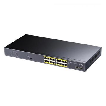 Network Switch 16-Port PoE+ Gigabit + 2-Port Uplink Gigabit SFP 200W Non-management Cudy GS1020PS2