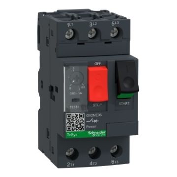 Schneider Electric TeSys Deca Magnetothermal Motor Protector 3P 0.63-1A 690V 100kA GV2ME05