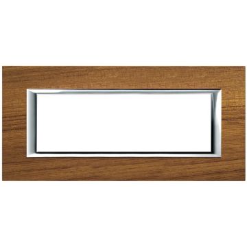 Bticino axolute - 6P teak wood plate HA4806LTK