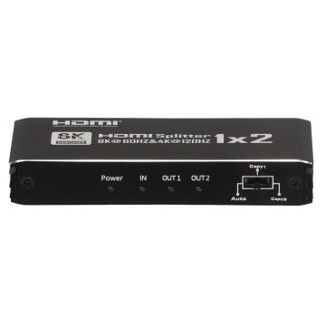Pawonik Splitter HDMI 2.1 1 Input 2 Outputs 8K 4K UHD HDR HDCP 2.3 EDID HDMI-SP1-8K