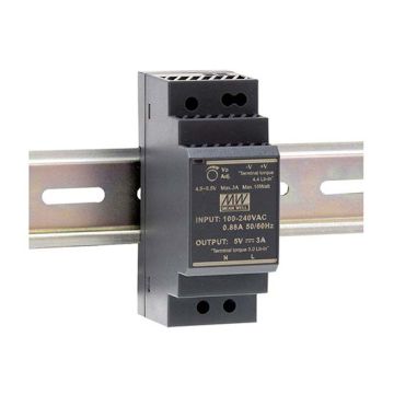MeanWell HDR-30-24 Ultra Slim Power Supply Step Shape DIN Rail Single Output 36W 24V 1.5A